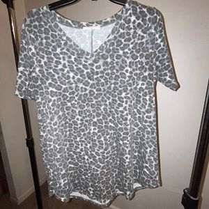 Leopard print short sleeve t shirt